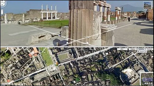 Карта Помпей на сайте Google