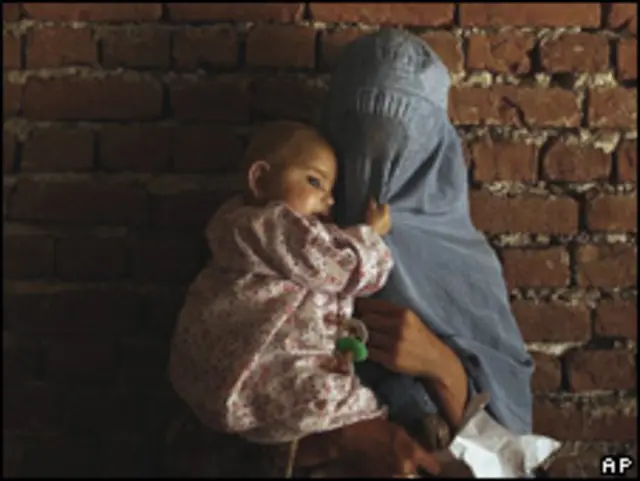 Mujer en Afganistán. Foto de archivo