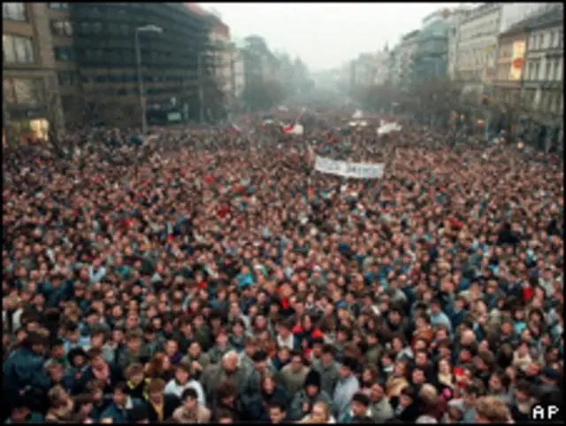 1989年11月21日布拉格瓦茨拉夫廣場