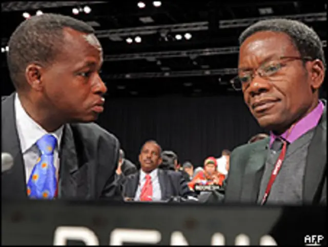 Miembros de la delegación africana