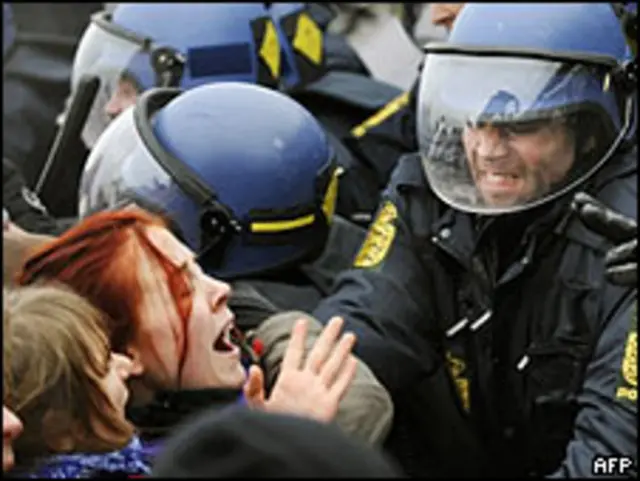 Protestas en Copenhague