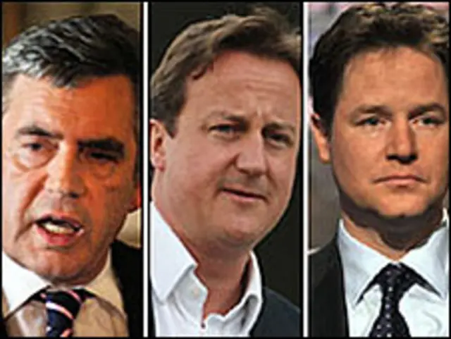 Лидеры трех британских партий