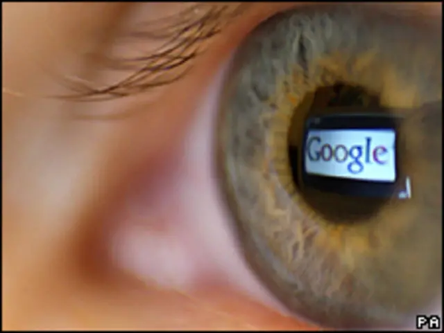 Google en una pupila