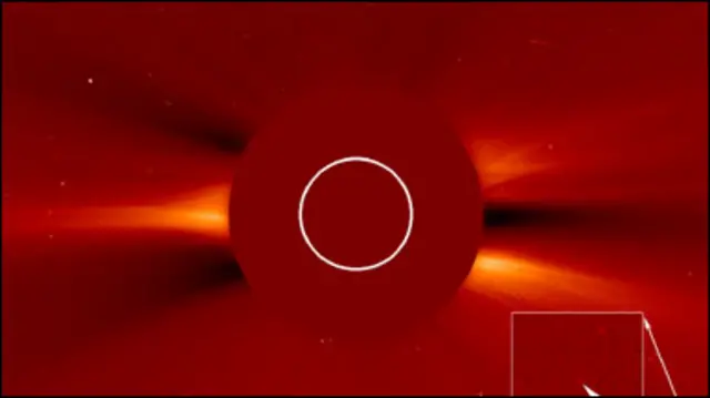 Imagem capturada pela sonda SOHO (Foto: SOHO/ESA e Nasa)