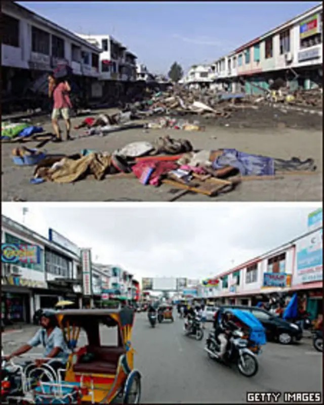 Aceh, una de las ciudades más afectadas t ras el tsunami
