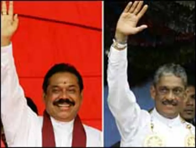 Rajapaksa and Fonseka