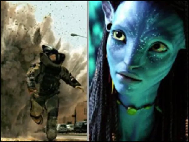 Imagen de la película de Avatar junto a una imagen de la película The Hurt Locker