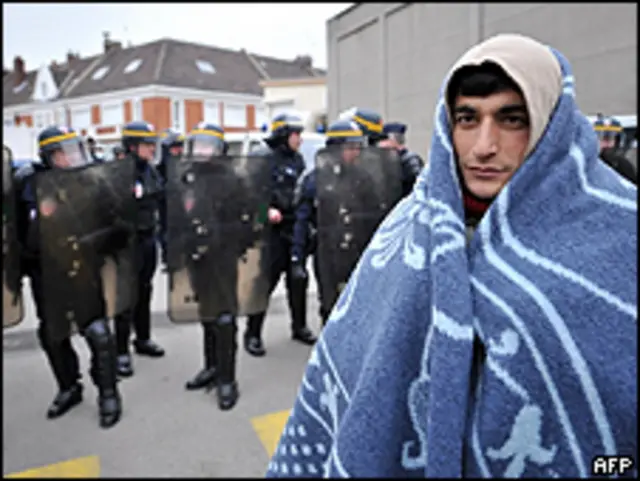 Inmigrante en Calais