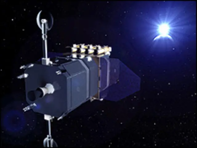 Representação artística de sonda espacial