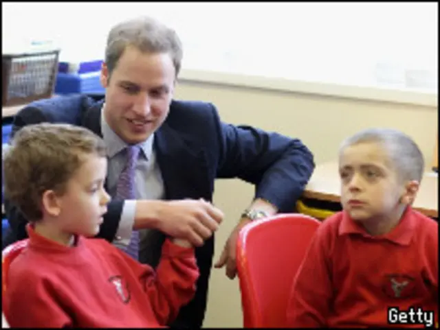 Принц Уильям со школьниками
