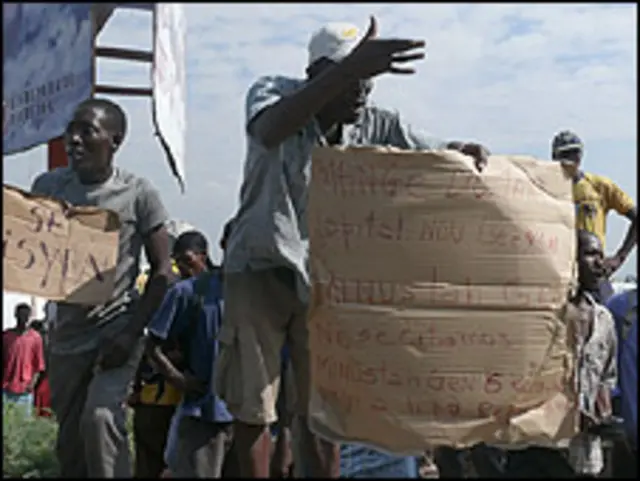 Manifestación en Haití