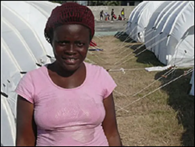 Magda, refugiada por el terremoto en Haití. 