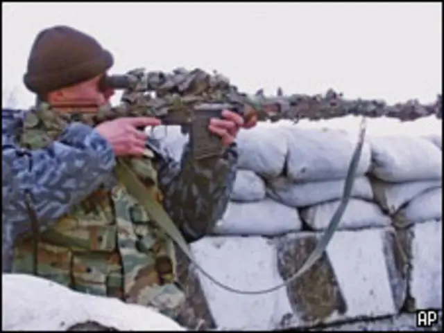 Снайпер федеральных сил в Ингушетии.