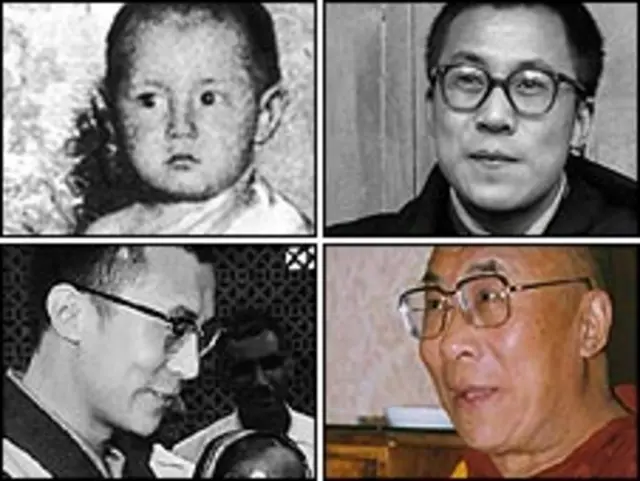 El Dalai Lama a lo largo de su vida