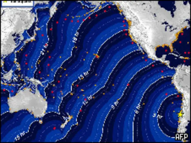 تسونامي زلزال تشيلي