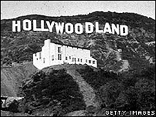 Foto antigua del signo de Hollywood original