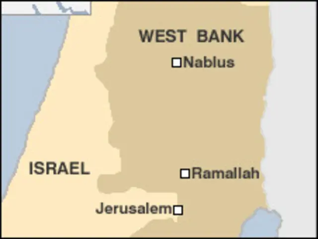 Map of West Bank