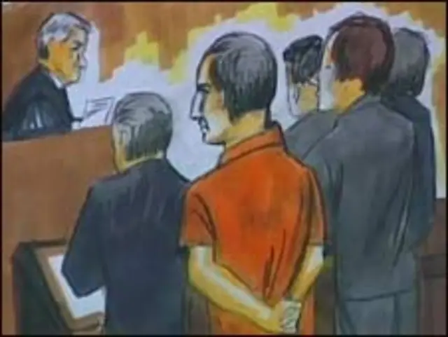 ڈیوڈ ہیڈلی کمرۂ عدالت میں: ایک سکیچ