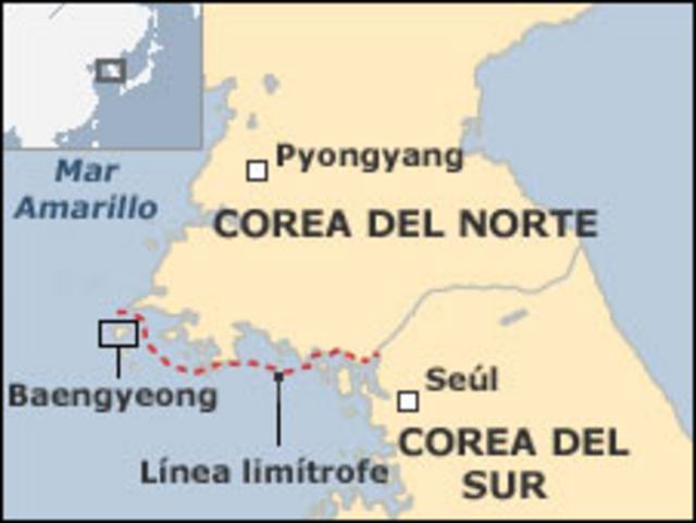 mapa de la región coreana