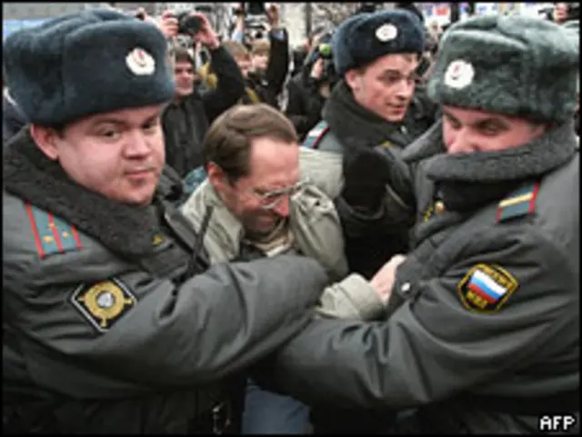 Разгон митинга в Москве