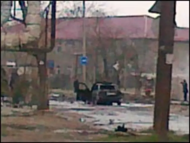 Salah satu TKP ledakan di Dagestan