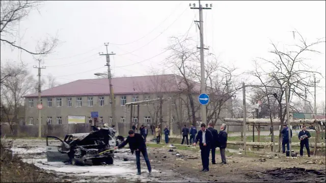 Место взрывов в Кизляре