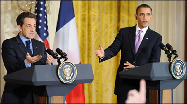 Tổng thống Mỹ Obama và Tổng thống Pháp Sarkozy