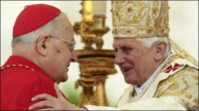 Папа Бенедикт и кардинал Содано