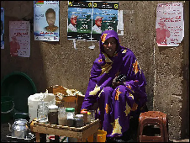 بائعة شاي في الخرطوم