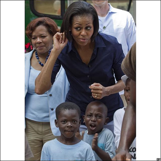 Michelle Obama en Haití