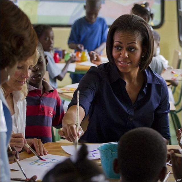 Michelle Obama en Haití