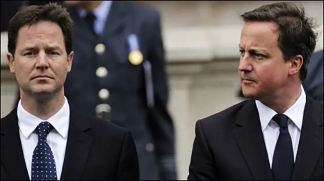 Nick Clegg dan David Cameron