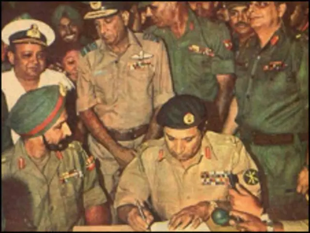 signing of surrender documents in 71
