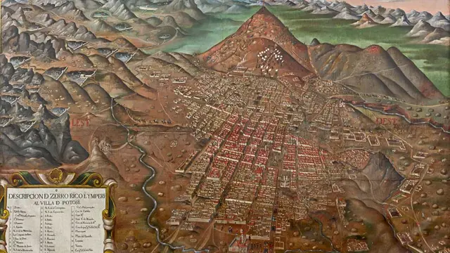 Descripción del Cerro Rico e Imperial Villa de Potosí.