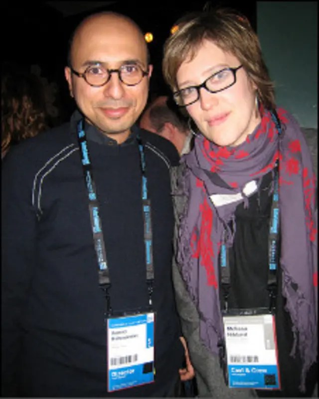 حمید رحمانیان و ملیسا هیبارد کارگردانان فیلم "سر آلفرد فرودگاه شارل دوگل"