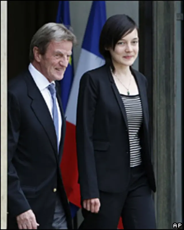 خانم کلوتید رایس و آقای برنارد کوشنر