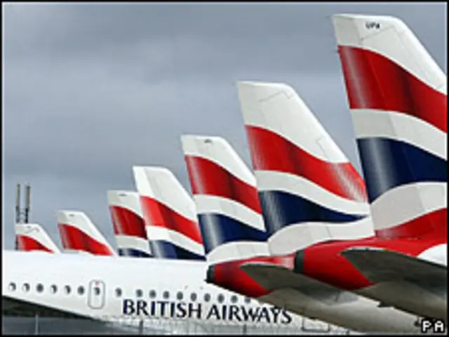 Aviones de British Airways en Heathrow