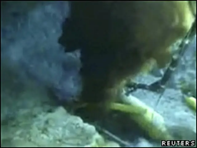 Cára que muestra el vertido en el Golfo de México