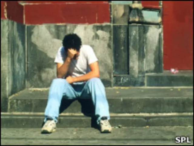 Депрессивный молодой человек