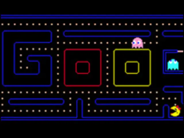 Homenaje al Pac-Man de Google.