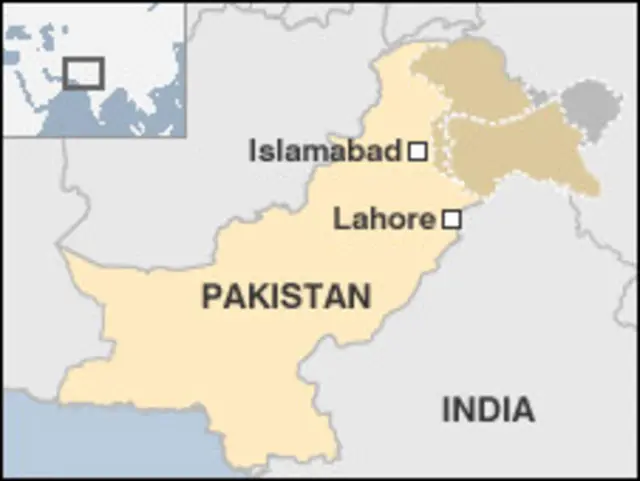 peta lokasi Pakistan