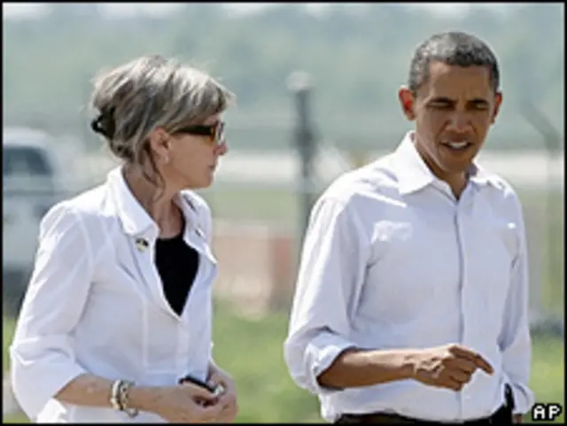 Carol Browner y Barack Obama