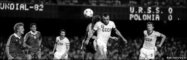 Во время матча СССР-Польша