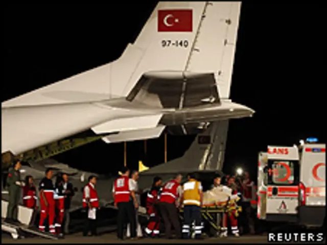 Avião chegou à Turquia com ativistas