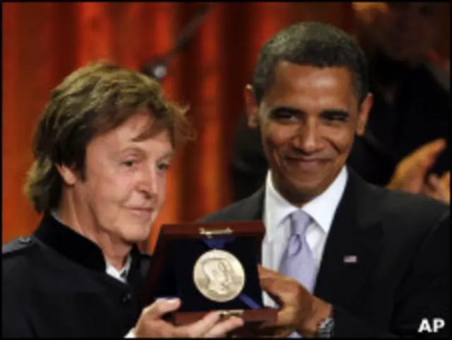 Пол Маккартни и Барак Обама