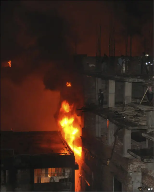 Пожар в Дакке