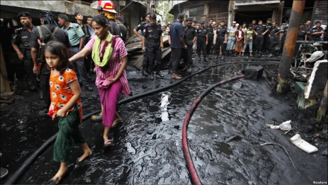 На месте пожара