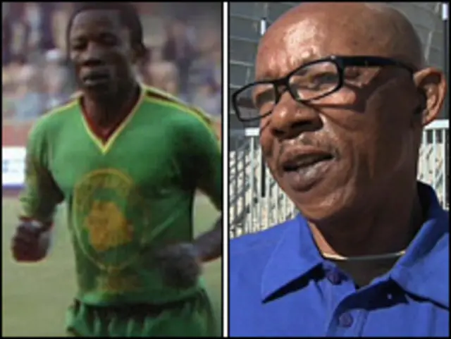 Mulamba em 74 e atualmente