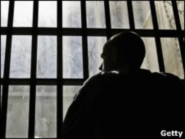 Мужчина за решеткой