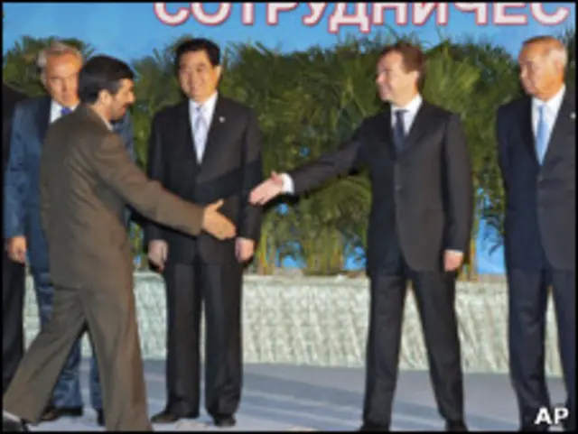 احمدی نژاد و رئیسان جمهوری روسیه و چین